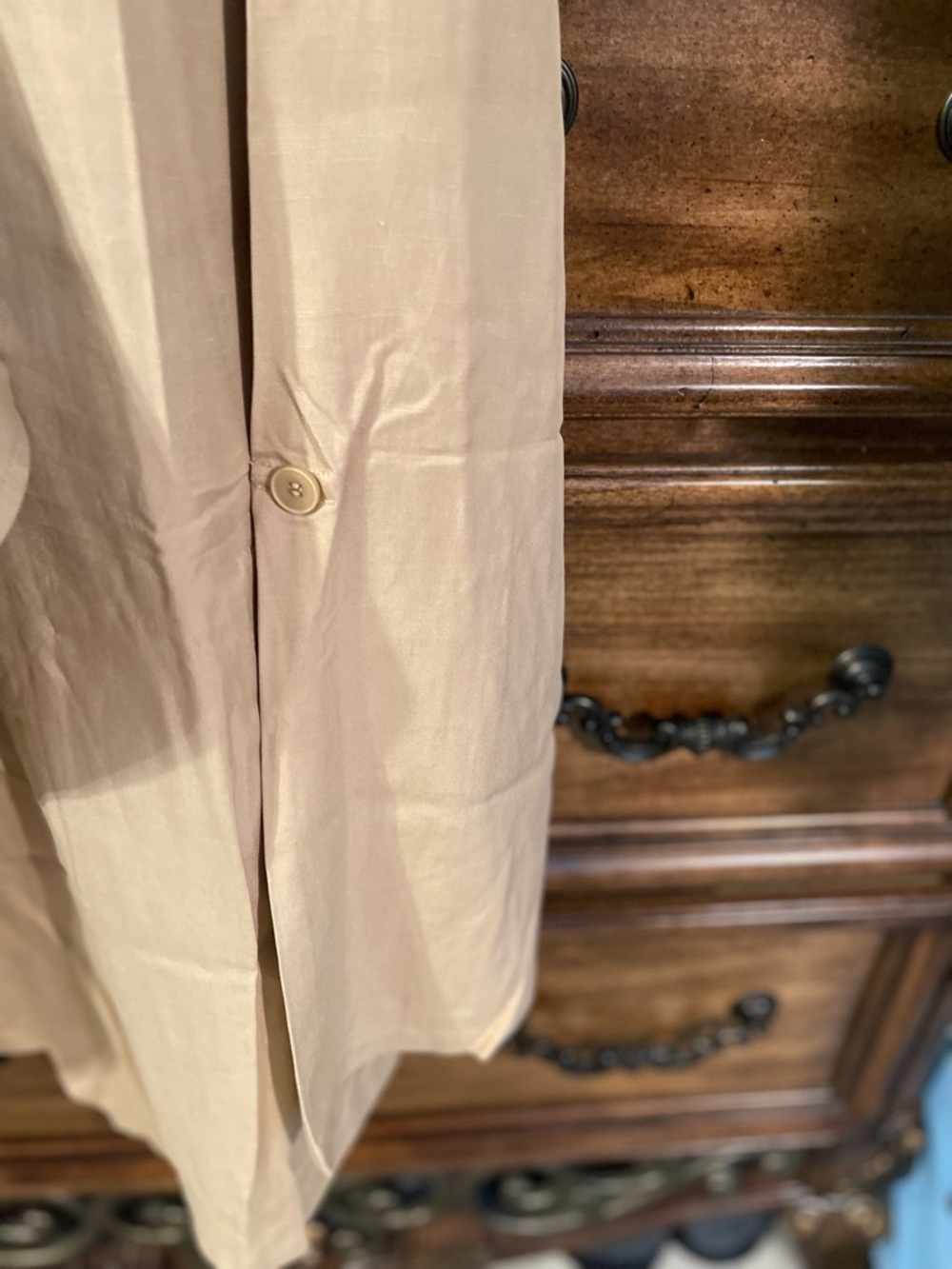 Mystree Taupe Open Drape Trench Coat - Picture 4 of 5